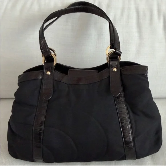 Montblanc Starisma Vintage Tote Made in Italy Black Luxury Bag - Picture 4 of 16